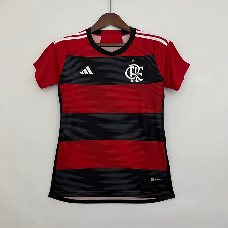 Camisola Feminina Flamengo I 23/24 - Rubro Negro