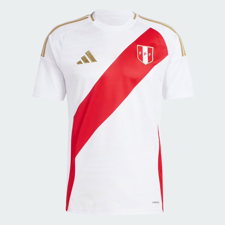 Camisola Seleção Peru I 24/25 - Branco e Vermelho