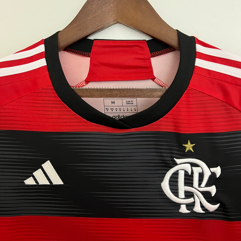 Camisola Feminina Flamengo I 23/24 - Rubro Negro