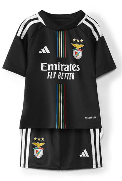 Kit Infantil Benfica Alternativo 23/24 - Preto