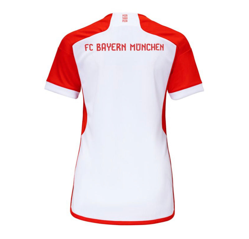 Camisola Feminina Bayern de Munique I 23/24 - Branco e Vermelho