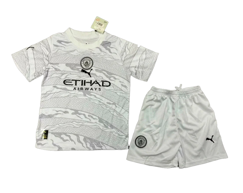 Manchester City Children's Kit Dragon Edition 23/24 - White