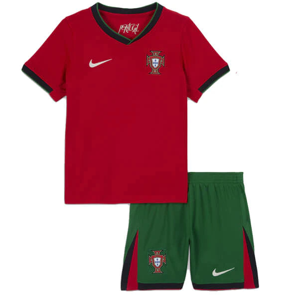 Kit Infantil Portugal Home 24/25 - Vermelho e Verde