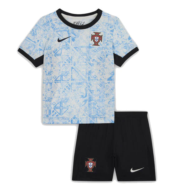 Kit Infantil Portugal Away 24/25 - Azul e Branco