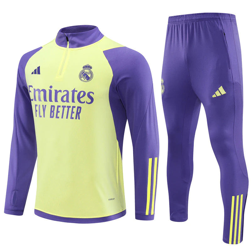 Real Madrid 23/24 Tracksuit - Yellow and purple
