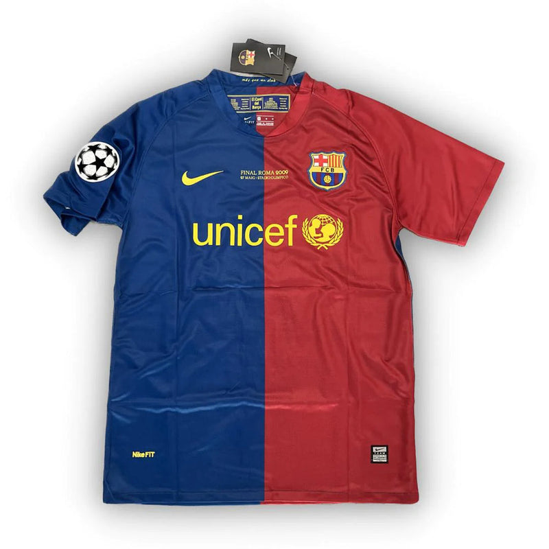 Barcelona Retro Jersey with Patch UEFA 2008/2009 - Blue and Red