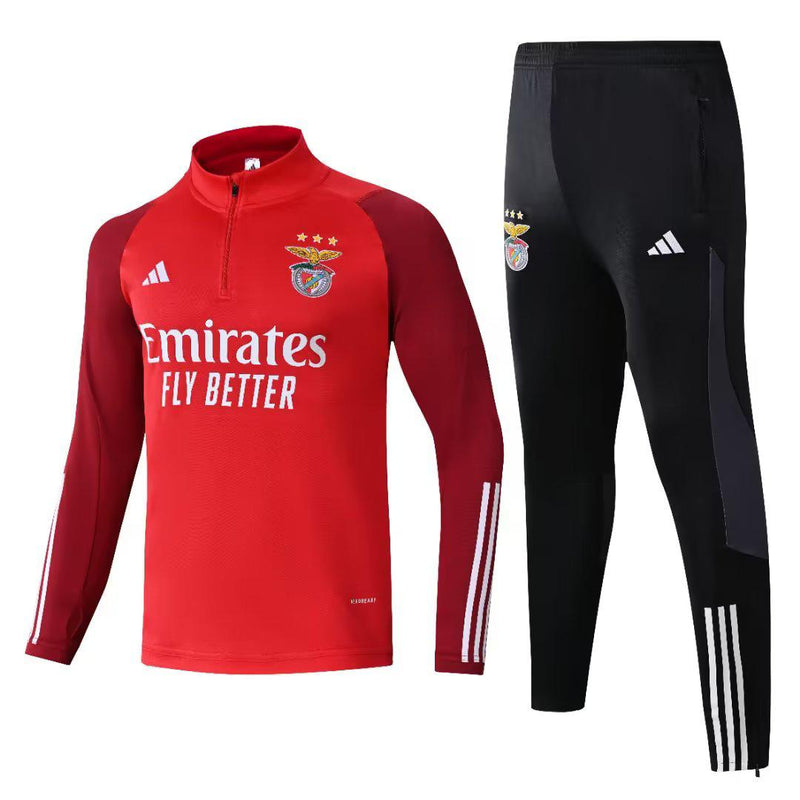 Benfica 23/24 Training Suit Red - With half zipper