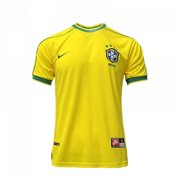 Camisola Seleção Brasileira Retrô 1998 - Amarela