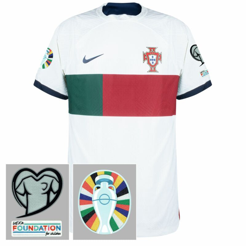 Maillot de l'équipe nationale du Portugal II 2022 [avec ensemble d'écussons de qualification pour l'Euro 2024] - Rouge