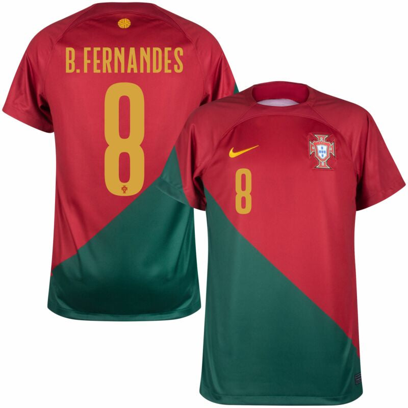 Portugal Home 22/23 Jersey - Red - B. Fernandes