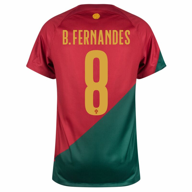 Portugal Home 22/23 Jersey - Red - B. Fernandes