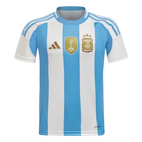 Kit Infantil Argentina I 24/25 Com Patch FIFA - Azul e Branco