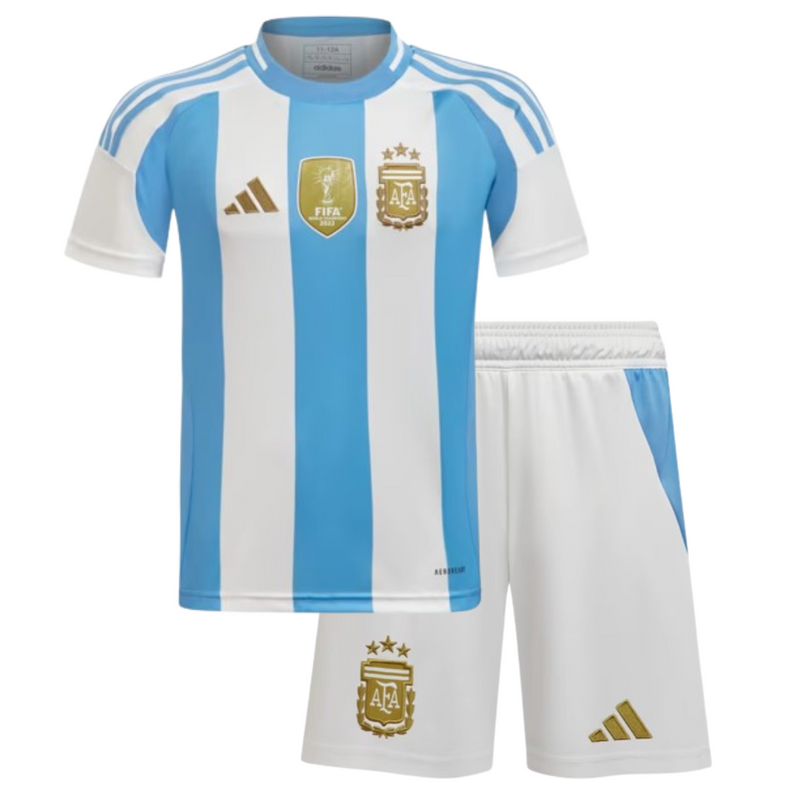 Maillot Argentine I 24/25 pour enfants avec écusson FIFA - Bleu et blanc