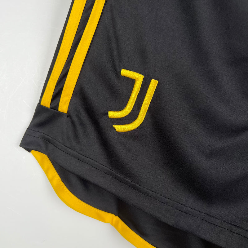 Short Juventus I 23/24 - Preto e Amarelo