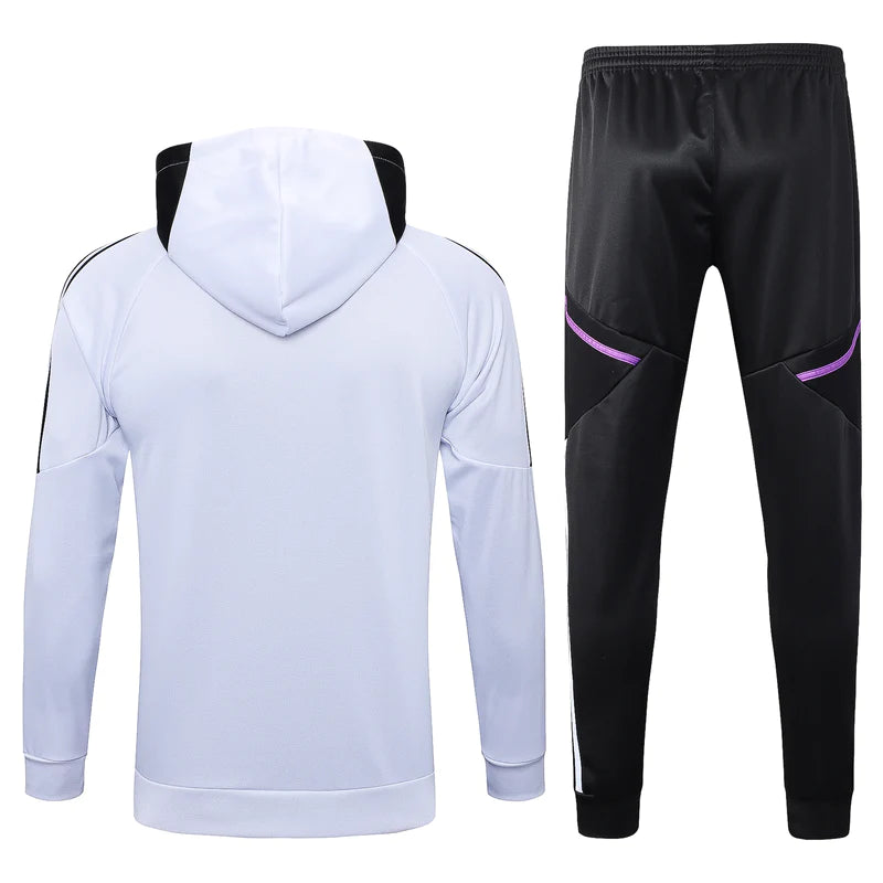 Real Madrid 23/24 Tracksuit - White with zipper