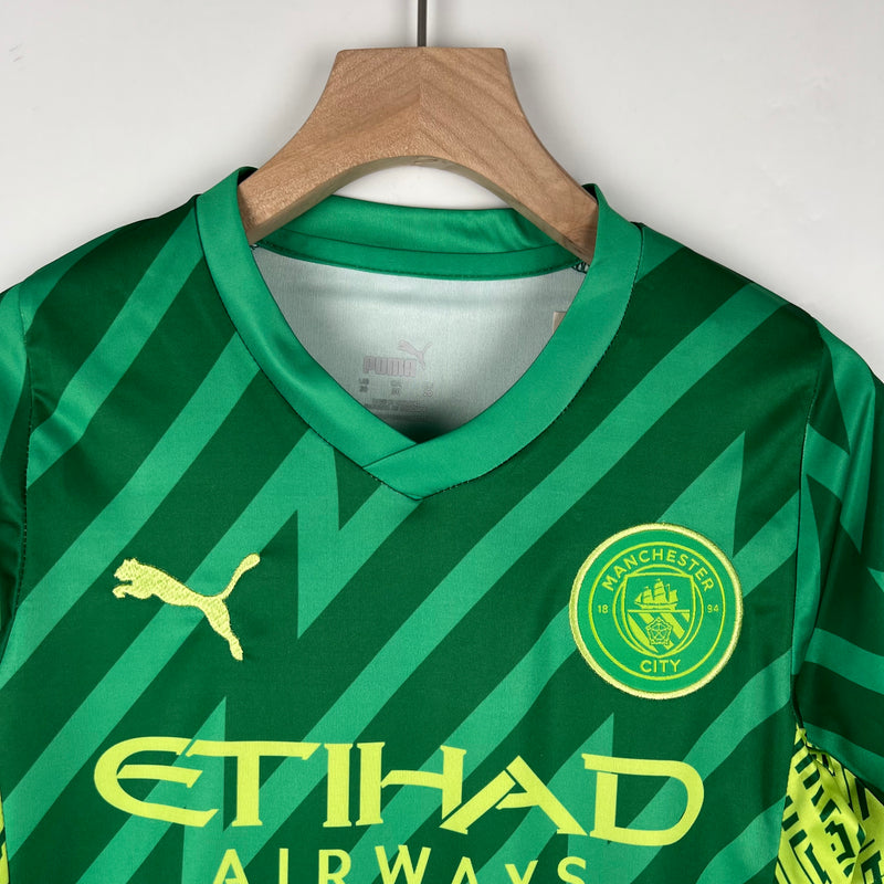Kit Infantil Manchester City Guarda Redes 23/24 - Verde