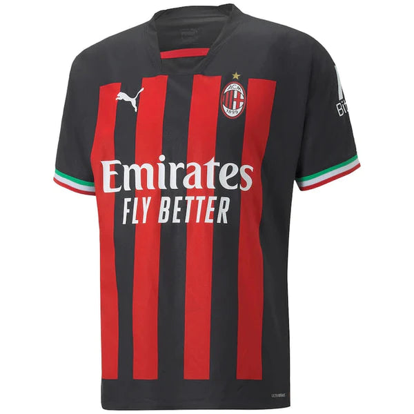AC Milan Home 22/23 Jersey - Black and Red