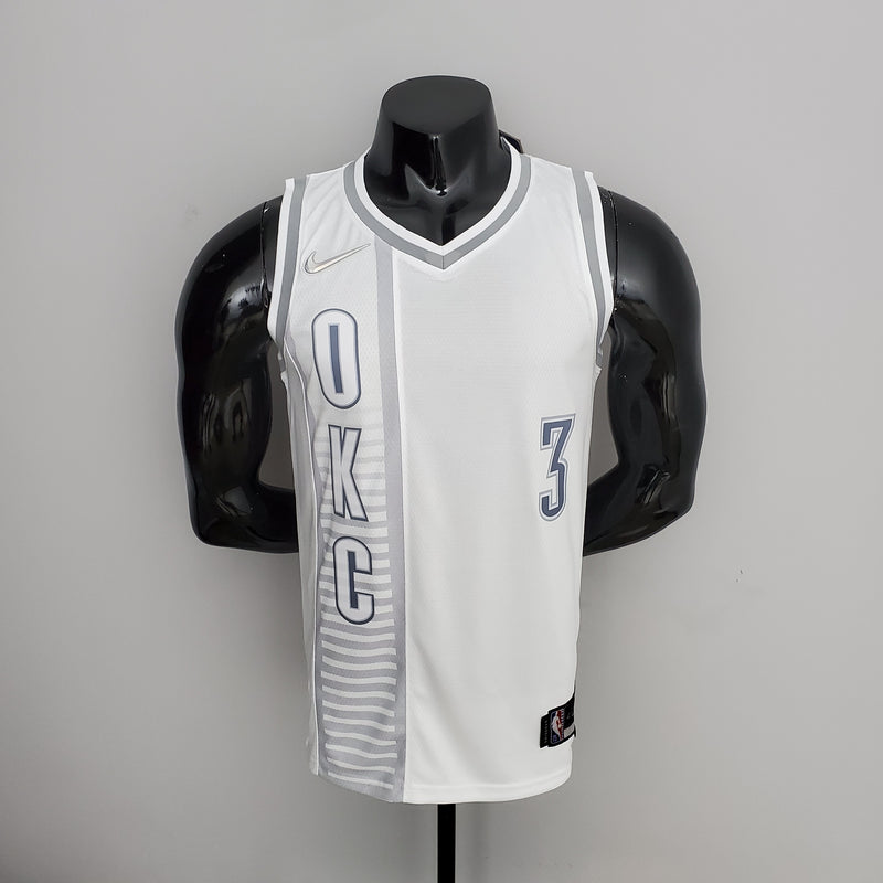 Regata NBA Oklahoma City Thunder 75th Anniversary Masculina - Branco