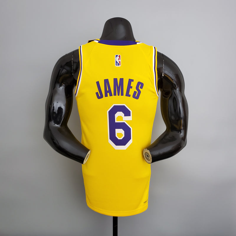Jersey NBA Los Angeles Lakers Masculina 75h Anniversary - Amarelo