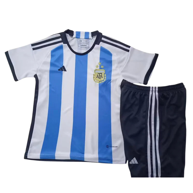 Argentina 3 Star Children's Kit 22/23 - Blue