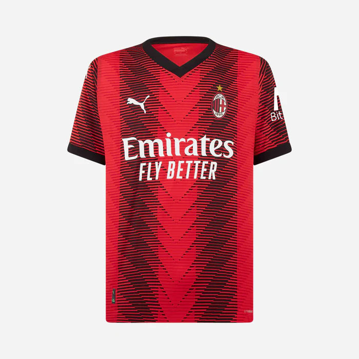 AC Milan Home 23/24 Shirt - Red and Black