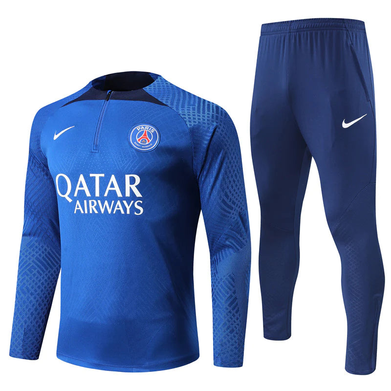 PSG 22/23 Tracksuit - Blue With Zipper