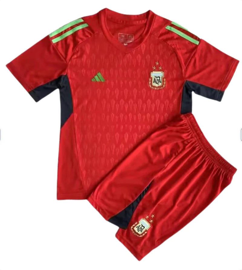 Children's Argentina Goalkeeper Kit 23/24 - Red