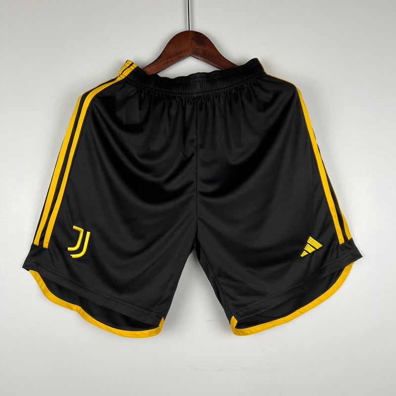 Short Juventus I 23/24 - Preto e Amarelo