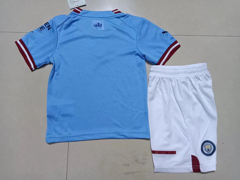 Kit Enfant Manchester City I 22/23 - Bleu et Blanc