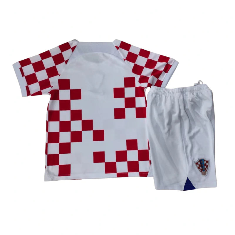 Kit Infantil Croácia I 22/23 - Vermelho e Branco