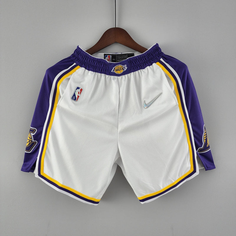 Short 75ème anniversaire Los Angeles Lakers blanc NBA