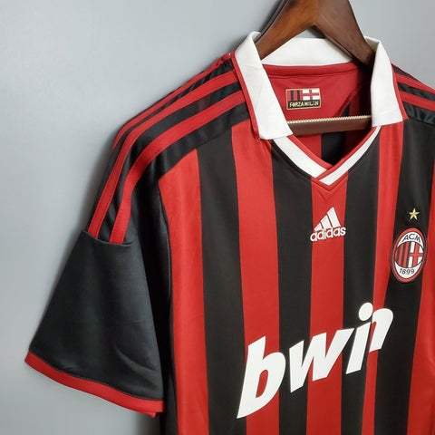 AC Milan Retro 09/10 Jersey - Red and Black
