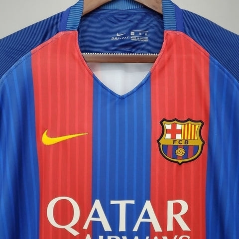 Barcelona Retro 2016/2017 Blue and Red Jersey -