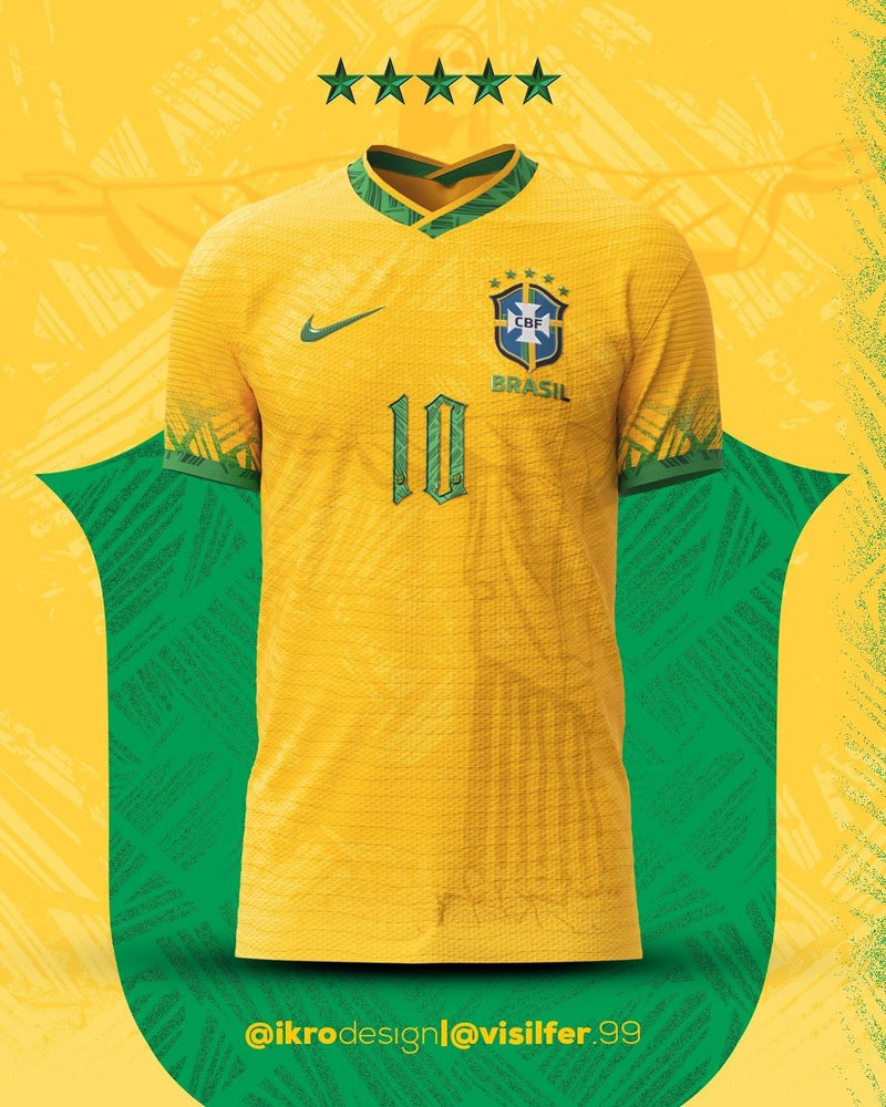 Maillot concept femme équipe nationale du Brésil [Rio] - Jaune - par @ikrodesign