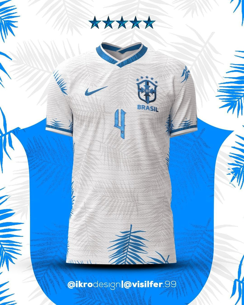 Conceito Brazil National Team [Amazonia] 2022 Jersey - White - by @ikrodesign and @visilfer.99