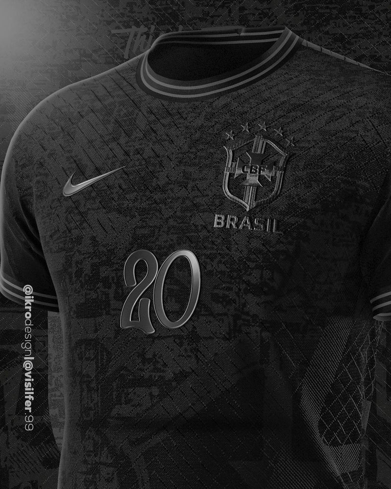 Camisola Conceito Seleção Brasil [This is Favela] 2022 - Preto - por @ikrodesign e @visilfer.99