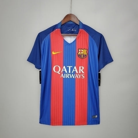 Barcelona Retro 2016/2017 Blue and Red Jersey -