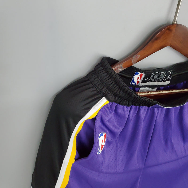 Los Angeles Lakers Purple Black Side NBA Shorts