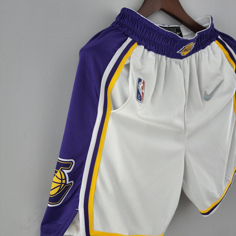Short 75ème anniversaire Los Angeles Lakers blanc NBA