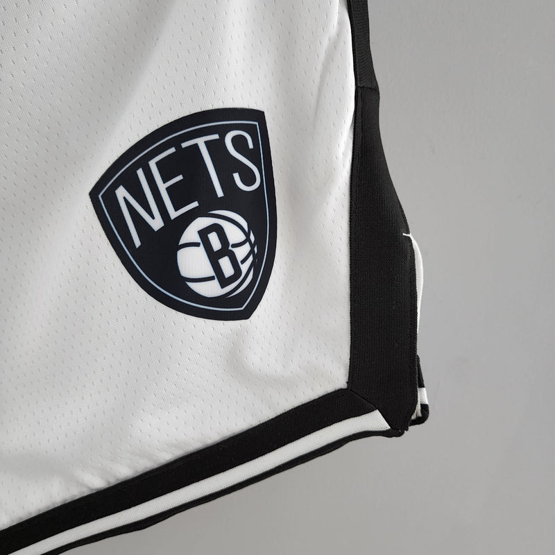 Short 75ème anniversaire Brooklyn Nets Blanc NBA