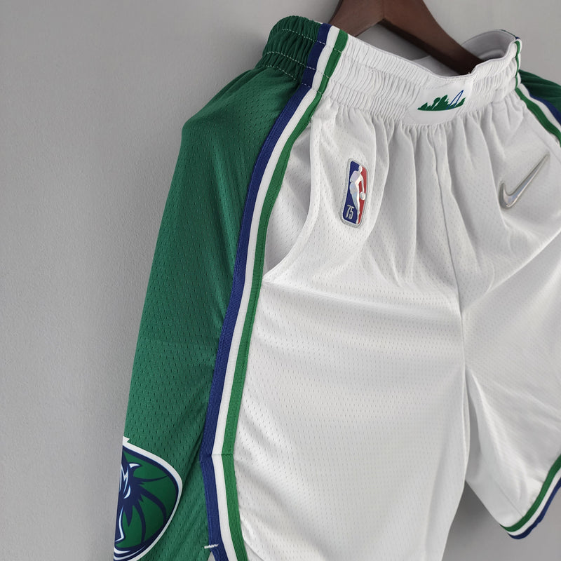 Shorts Dallas Mavericks Urban Edition White Green NBA