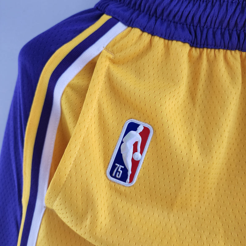 Short 75e Anniversaire Los Angeles Lakers Jaune NBA