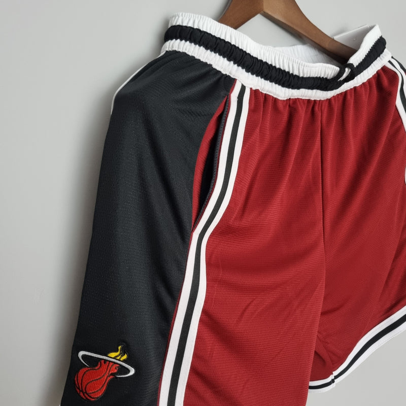 Miami Heat Red Black NBA Shorts