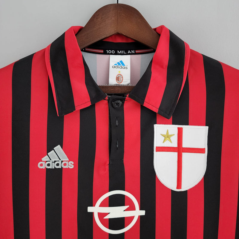 Camisola Manga Longa AC Milan 1999/2000 - Preto e Vermelho