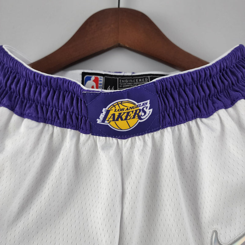 Shorts 75th anniversary Los Angeles Lakers white NBA