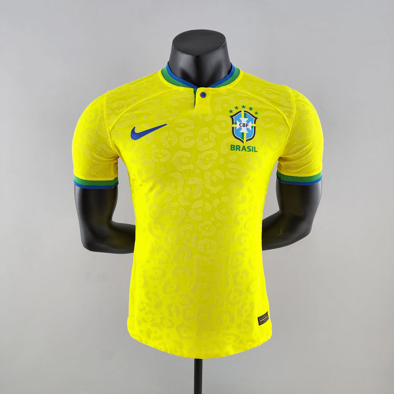 Camisola Brasil I 2022 - Amarela Masculino Jogador
