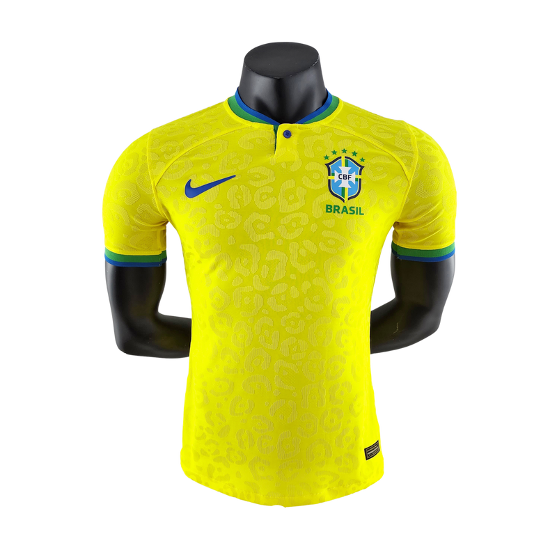 Brazil Home 2022 Jersey - Yellow Men's Player