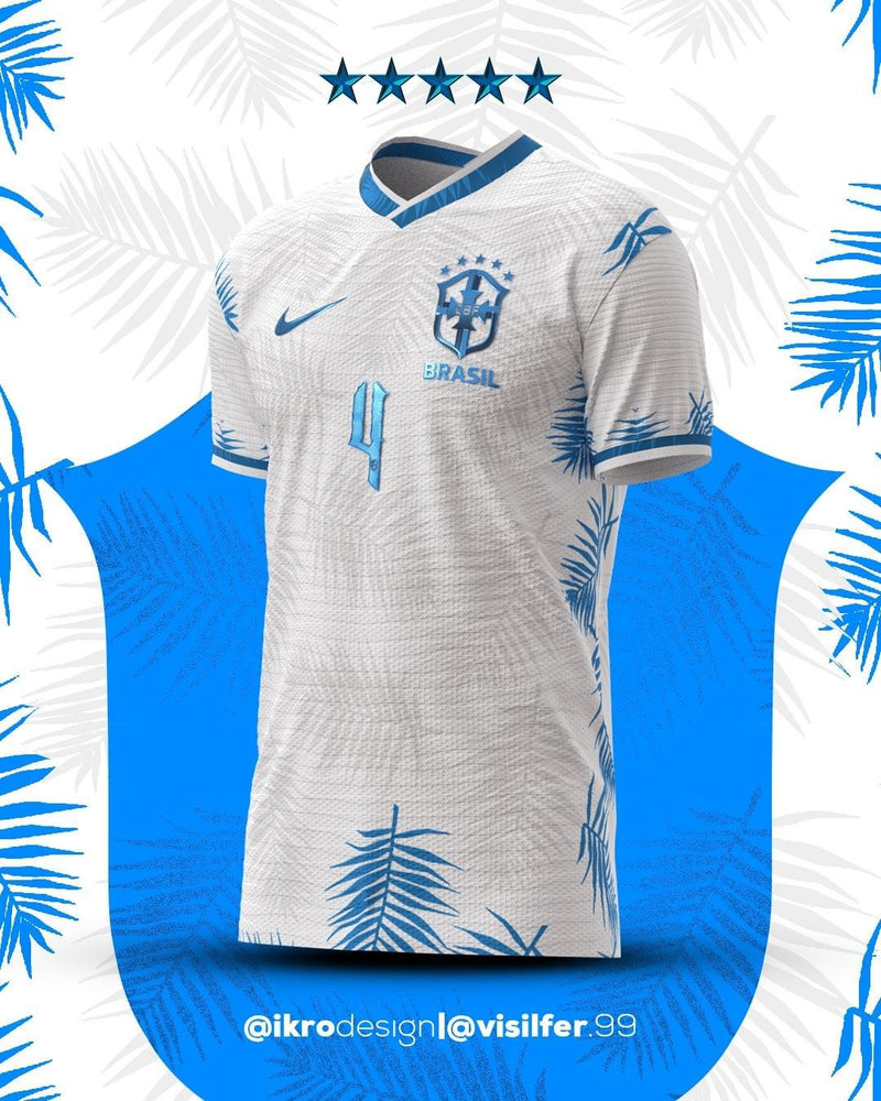 Camisola Conceito Seleção Brasil [Amazonia] 2022 - Branco - por @ikrodesign e @visilfer.99