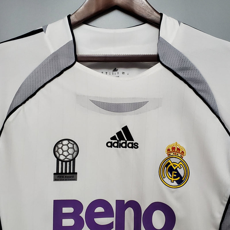 Maillot à manches longues Real Madrid 06/07 - Blanc