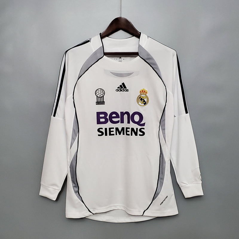 Real Madrid 06/07 Long Sleeve Shirt - White